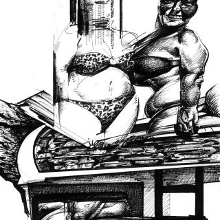 the joy of life  after matisse  markers on paper 42x29.7 cm