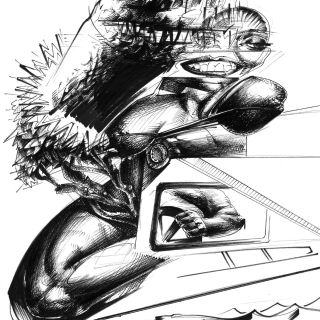 to be honest   rapidograph  markers on paper 42x29.7 cm