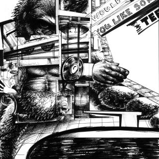 you are already in the party rapidograph  markers on paperx29 cm