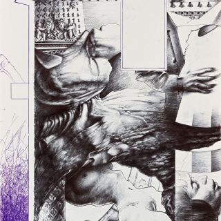 inhospitable time 2020 ballpoint pen on paper x50 cm